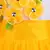 Yellow cotton printed stitched   dress