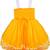 Yellow cotton printed stitched   dress