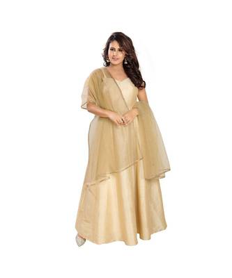 Net Gold Dupatta for Women 1