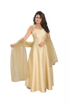 Net Gold Dupatta for Women