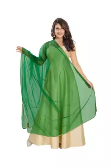 Net Green Women Dupatta