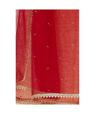 Net Maroon Women Dupatta 3