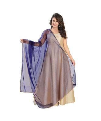 Net Navy Blue Women Dupatta 1