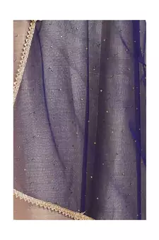 Net Navy Blue Women Dupatta