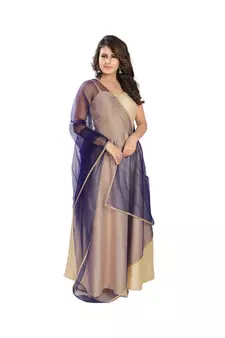 Net Navy Blue Women Dupatta
