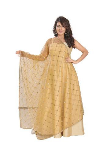 Net Gold Women Dupatta DP-76