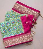 Vichitra Silk Patola Digital Print Saree