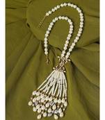 Distinctive White and Gold Necklace