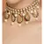 Meenakari Pan drop White and Gold Choker Necklace