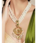 Modern White and Gold long Necklace