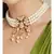 Inticate Floral White and Gold Chocker Neckalce
