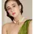 Inticate Floral White and Gold Chocker Neckalce