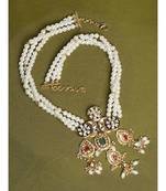 Modern White and Gold long Necklace