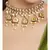 Meenakari Pan drop White and Gold Choker Necklace