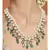 Jade Drops White and Gold Pearl Necklace