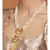 Chained Tassel White and Gold Pearl Necklace