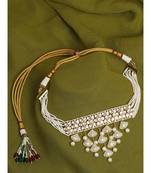 Pyramide Style White and Gold Necklace