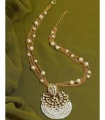 Multi chained White and Gold Necklace