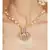 Multi chained White and Gold Necklace