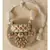Meenakari Off White Orange Necklace with Jade Drops