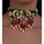 Red Agate and Green Silk Thread Neclace Set