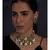 Meenakari Blue and Grey Necklace with Agate Drops