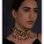 Antique Gold Plated Chocker Necklace with Jade Drops