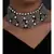Grey Hexagon Carved Stones Necklace