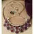Pink Colored Hexagon Carved Stones Necklace