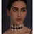 Multi Carved Stones Neckalce on Off White Silk Thread
