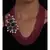 Multi Carved Stones Neckalce with red agate beads