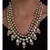 Hydro Kundan Polki Brown Green Necklace with Shell Pearls