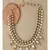 Hydro Kundan Polki Brown Green Necklace with Shell Pearls