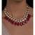 Hydro Kundan Polki Necklace with Red Agate Drops