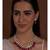 Hydro Kundan Polki Necklace with Red Agate Drops