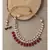 Hydro Kundan Polki Necklace with Red Agate Drops