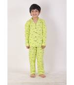 Chakori Miami Holiday Print Full Sleeves Night Suit  Neon