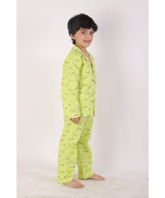 Chakori Miami Holiday Print Full Sleeves Night Suit  Neon 2