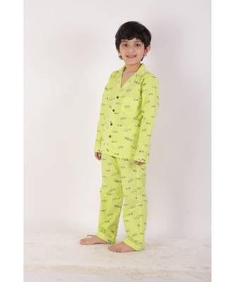 Chakori Miami Holiday Print Full Sleeves Night Suit  Neon 3