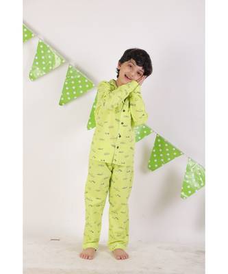 Chakori Miami Holiday Print Full Sleeves Night Suit  Neon 5
