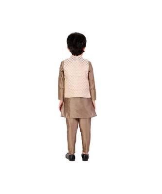 CHAKORI Party Wear Kurta Pyjama Jacket   Beige 3