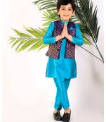 CHAKORI Party Wear Kurta Pyjama Jacket   Blue