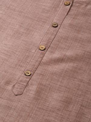 Brown Silk plain QUARTER SLEEVE kurti 3