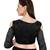 Black Solid Art Silk Readymade Party Saree Blouse