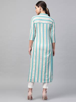 Multicolor Cotton printed QUARTER SLEEVE kurti 2
