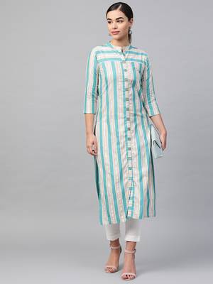 Multicolor Cotton printed QUARTER SLEEVE kurti 4