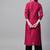 Pink Silk printed QUARTER SLEEVE kurti