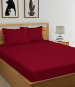 Florida Solid and Plain Pure Cotton Double Bedsheet with 2 Pillow Covers(250CM X 275CM)