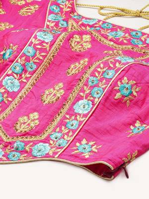 Women's Pink Art Silk Ready Made Blouse 4