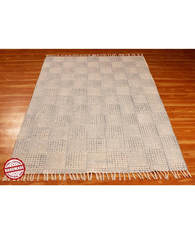 Handmade  Printed Cotton  Bohomian Kilims Area Rugs  Indoor Home Art Decor Carpet Throw Rug- 3x20-Feet-Runner